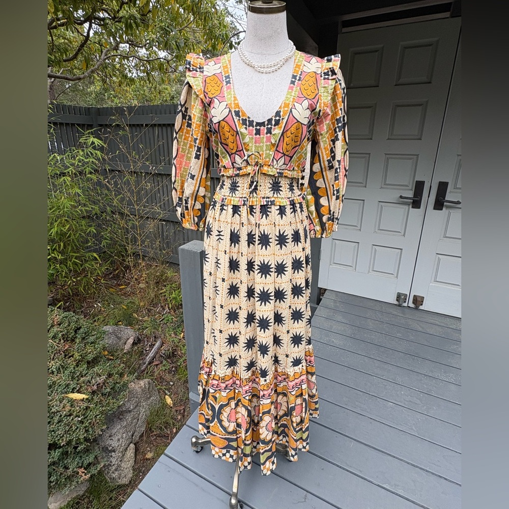 Farm Rio Tropical Sunshine 🌼 ☀️ Maxi Dress for Anthropologie